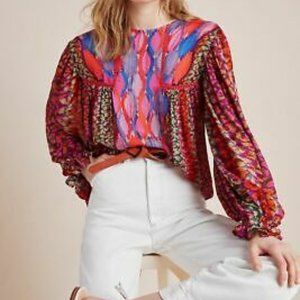 Anthropologie Bl-nk Miranda Peasant Blouse